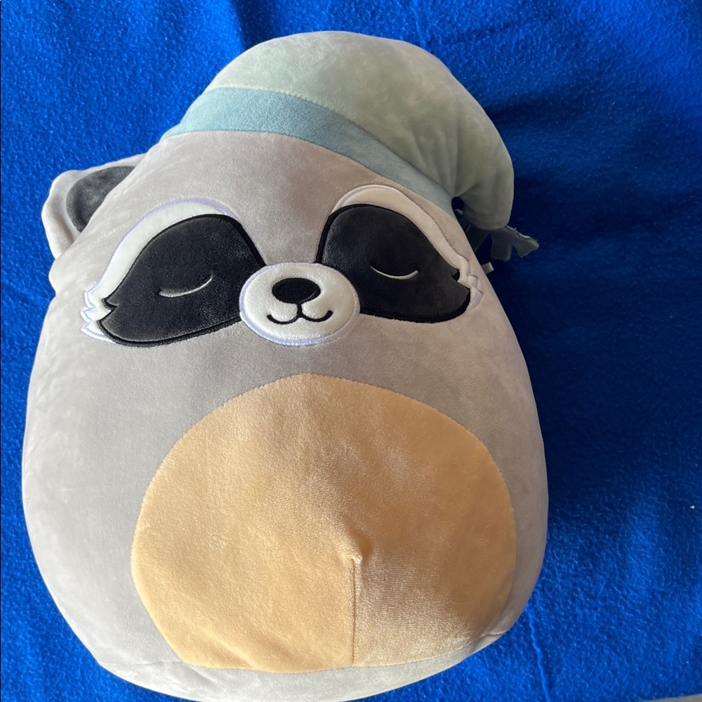 Squishmallows Gray and Cream Raccoon Plush